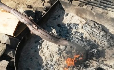 Rotated the pipe to make sure that all surfaces are burned clean