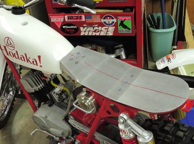 Aluminum seat in place.