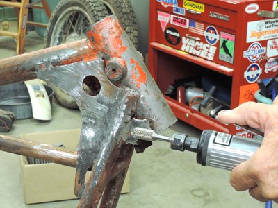 Die grinder at work.