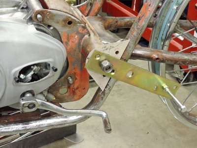 Rear footpeg position.